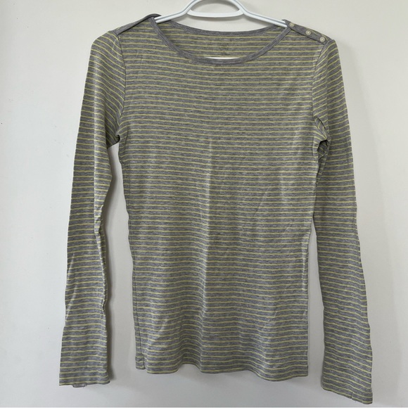 Gap striped long sleeve with shoulder detail - Picture 1 of 5